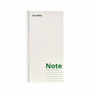 Spiralblok 148x295mm Linjeret 96 Ark 70g Linjeret spiralblok 148x295mm med sidespiral, 96 ark og 70 gram papir. FSC-mærket med mikroperforeret papir.