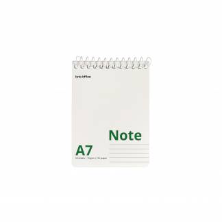 Spiralblok A7 Linjeret Top spiral 50 Ark 70g Linjeret spiralbog i A7-format med 50 ark og 70 grams papir. Topspiralindbundet, FSC-mærket og mikroperforeret.