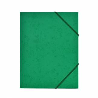 Elastikmappe Pap Gr&oslash;n Gr&oslash;n A4 elastikmapper i kvalitetskarton med 3 klapper og matchende elastik.