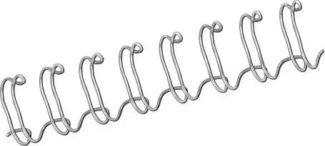 Metalspiral A4 12mm Sølv Metalspiralryg til professionel præsentation af rapporter, papirer osv.