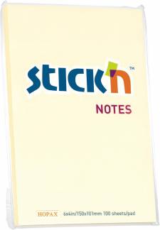Notesblok FSC 152x101 100 ark Pastelgul 6-pak Notepad FSC 152x101mm i pastellgul. Hver blok indeholder 100 ark FSC-certificeret papir. Leveres i pakker med 6 stk.