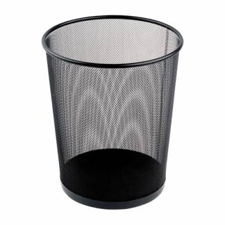 Papirkurv 11 Liter Sort MESH papirkurv, 11L. MESH serien er skrivebordstilbehør i flettet metaltråd.