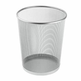 Papirkurv 11 Liter Sølv MESH papirkurv, 11L. MESH serien er skrivebordstilbehør i flettet metaltråd.