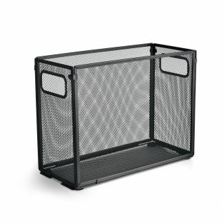 Tidsskrifts- & Papirsamler MESH Sort Papirsamler i sort metalnet fra vores Mesh-serie - en stilfuld og pladsbesparende løsning til organisering af dokumenter og mapper.