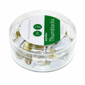 Flade Tegnestifte 100 stykk Hvid 100 hvide tegnestifter til opslagstavler og lignende.