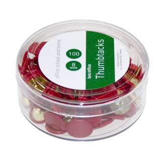 Flade Tegnestifte 100 stykk Rød 100 røde tegnestifter til opslagstavler og lignende.