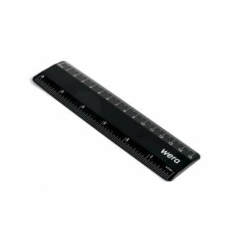 Wera Lineal 15cm Bl&oslash;d Sort Wera B&oslash;jelig Lineal 15 cm Sort er en fleksibel og holdbar lineal med tydelig skala, perfekt til skole og kontor.