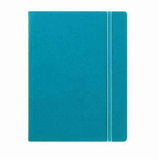 Filofax Notesbog A5 Linjeret Aqua Dobbeltspiral.Flytbar indeksfaner en med lomme.Flytbar sidemark&oslash;r / linial. Kompatibel med alle A5- og A4 Filofax notesb&oslash;ger.Multifunktionelle refiler og andet tilbeh&oslash;r kan tilk&oslash;bes.