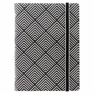 Filofax Notesbog Impressions Pocket Linjeret Black/White Deco Dobbeltspiral.Flytbar indeksfaner en med lomme.Flytbar sidemarkør / linial. Kompatibel med alle A5- og A4 Filofax notesbøger.Multifunktionelle refiler og andet tilbehør kan tilkøbes.