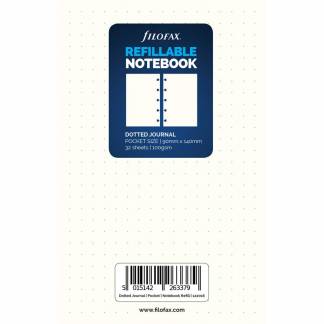 Filofax Notesbog Refill Pocket Dotted Kompatibel med Pocket NotesbogHøjde: 140 mmBredde: 90 mm