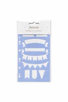 Filofax Stencil Banner Få siderne til at skille sig ud med denne stencil af sjove bannere og skillevægge. Perfekt til planlægning, bullet journaling og mere!