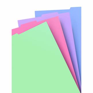 Filofax Registre til Notesbøger A4 Pastel Aftagelige registre i pastelfarver til genopfyldelige Filofax A4-notesbøger.