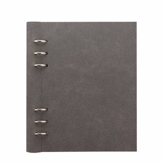 Clipbook Architexture A5 Concrete Architexture Kollektionen i et udsøgt, blødt og behageligt omslag med ruskindseffekt, her i Clipbook udgaven. Træk i omslaget for at åbne ringene og lad tilpasningen af notesbogen begynde.