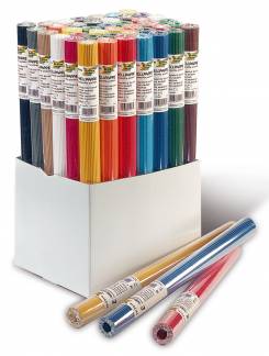 Bølgepap på Rulle 45 stk / Display Displayet indeholder 45 ruller af bølgepap i 15 forskellige farver. Mål: 50 x 70 cm.