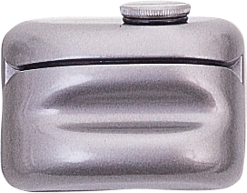 NT Cutter Portabel Disposal Case til Knivblade Metalbeholder til brugte knive med indbygget knivsnapper. Slidstærk og let beholder i støbt aluminium med clips til fastgørelse i bæltet.