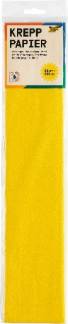 Crepepapir 50 x 250 Gul 10 Ark Crepepapir - pakke med 10 individuelt indpakkede ark, hvert ark ca. 50 x 250 cm.