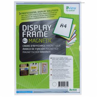 Magneto Ramme A4 Hvid Magnetisk displayramme, praktisk løsning til alle glatte og rene overflader: døre, vægge, skabe, whiteboards etc. Ingen skruer eller søm nødvendige.