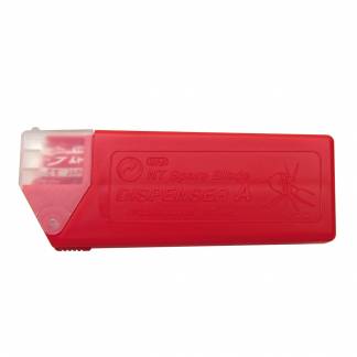 NT Cutter Reserveblade BAD-21P 10 stk Brugervenlige 30 graders præcisionsblade (0,38 mm) i en praktisk plastdispenser med bladlås og affaldsbeholder - 10 blade pr. pakke.
