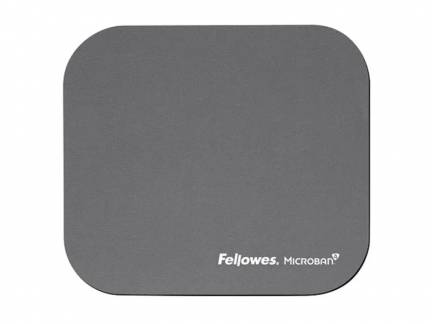 Fellowes Musmatta Microban Sølv Fellowes musemåtte med skridsikker gummibase giver stabilitet og beskyttelse til dit skrivebord. Mål: 199 x 232 x 2 mm.