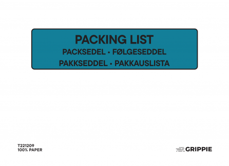Grippie F&oslash;lgeseddellomme Papir C4 Med Tryk 500 Pakke Plastfri, vandafvisende f&oslash;lgeseddellomme i 100 % papir. Perfekt til dokumenth&aring;ndtering uden mulighed for gennemscanning.