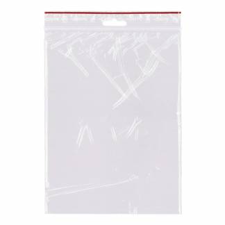 Grippie Light Lynlåsposer Nr-34 170x230mm Lynlåspose T-34, 170x230mm (indre mål) med 5mm euro hul til ophæng. 40 mikron, kraftig lynlåslukning og rød stregmarkering. Fødevarergodkendt. 100 poser pr. bundt, 1000 poser pr. pakke.