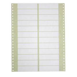 Dataetikett 2-b 89x24 4080 Pakke Selvklæbende etiketter med ranghuller i endeløse baner til matrixprintere..2 baner 89x24 mm..4 080 etiketter pr. pakke.