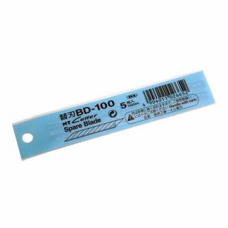 NT Cutter Reservblade BD-100 5 Tube NT Cutter® knivblad lavet af specialhærdet stål til NT Cutter® D-300P, D-400, D-400P, D-401P, eD-400, D-400GP, D-500GP, SW-600GP, DS-800P, D-1000P, DK1P