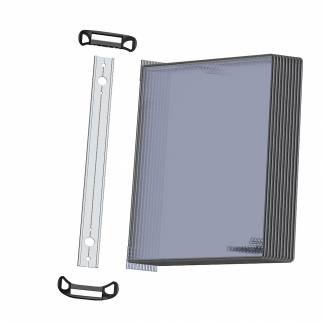 PRO V&aelig;genhed A4x5 PP Sort Magnetisk holder til opslagstavler, med nem indl&aelig;sningsfunktion, opslagstavlerne er indrammet med sort plastbelagt st&aring;ltr&aring;d.