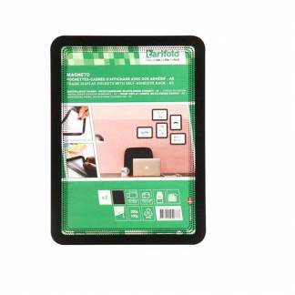 Magneto Ramme Selvklæbende Flytbar A5x2, Sort A5 selvklæbende flytbar ramme. Enkel og synlig måde at dele information. Den funktionelle magnetiske åbning gør at dokumenter kan udskiftes på et øjeblik..