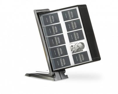 Visitkortramme A4 Antrasit 5stk Visitkortlommer til displaysystemer er designet til at opbevare visitkort med nem adgang til navne, numre og e-mailadresser.