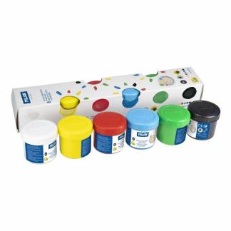 MILAN Fingermaling 40ml 6stk Fingermaling fra MILAN i 6 farver á 40 ml. Perfekt til at skabe glad børnekunst. Farver: gul, blå, hvid, sort, rød og grøn.