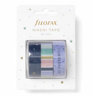 Filofax Good Vibes Washi Tape Sæt med tre farverige washi-tapes fra Good Vibes Collection, perfekt til planlægning og hobbyarbejde.