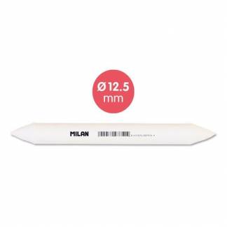 MILAN Tegnestub 12,5mm 12stk MILAN Ø 12,5 mm tegnestub til aftørring, udtoning, blanding og korrektion af trækul og pastelkridt. Sælges i en pakke med 12 stk.