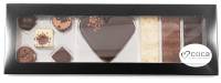 5 stk. Luksus chokolade, 1 stk. marcipanhjerte og 3 chokoladest&aelig;nger, 170 g.