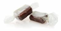 Chokoladekaramel i klar folie, 1000 g.