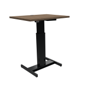 Hæve-/sænkebord | 80x60 cm | Valnød med sort stel