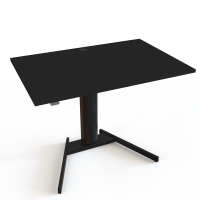 H&aelig;ve-/s&aelig;nkebord | 120x80 cm | Sort  med sort stel