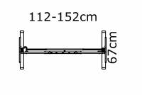 Hæve-/sænkestel | Bredde 172 cm | Sort 