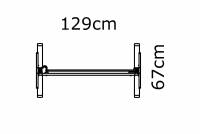 Hæve-/sænkestel | Bredde 172 cm | Hvid