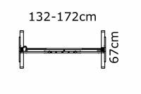 Hæve-/sænkestel | Bredde 172 cm | Hvid