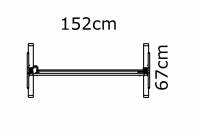 Hæve-/sænkestel | Bredde 172 cm | Sort 