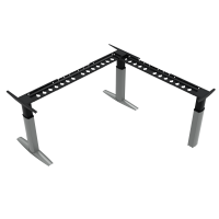 Hæve-/sænkestel | Bredde 190 cm | Sølv