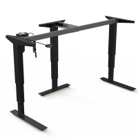 Hæve-/sænkestel | Bredde 152 cm | Sort 