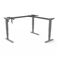 Hæve-/sænkestel | Bredde 142 cm | Sølv