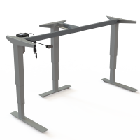 Hæve-/sænkestel | Bredde 152 cm | Sølv