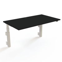 H&aelig;ve-/s&aelig;nkebord | 140x80 cm | Sort  med hvidt stel