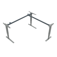 Hæve-/sænkestel | Bredde 172 cm | Sølv