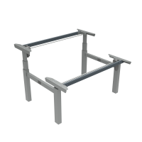 Hæve-/sænkestel | Bredde 129 cm | Sølv