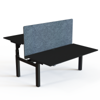 Hæve-/sænkebord | 160x80 cm | Sort  med sort stel