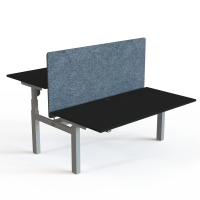 Hæve-/sænkebord | 160x80 cm | Sort  med sølv stel